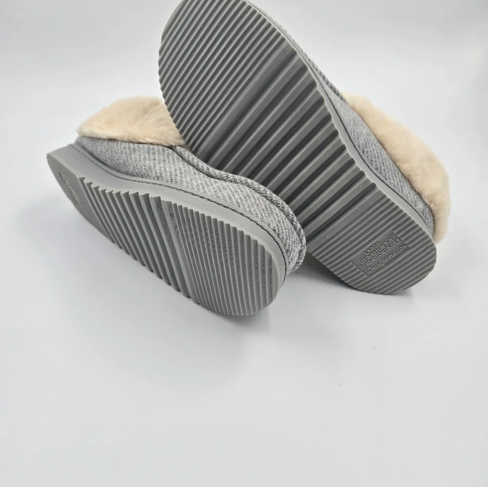 Dearfoams  Women’s Memory Foam Clog Slipper (Light Heather Grey) Size 9/10 - Picture 4 of 6